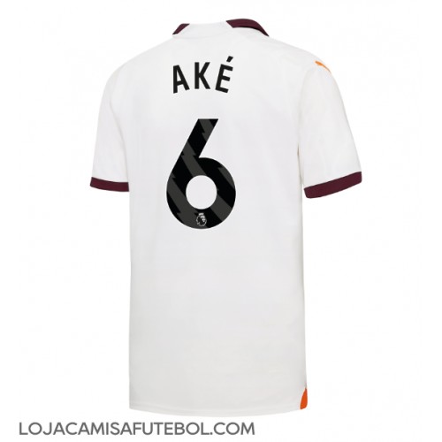 Camisa de Futebol Manchester City Nathan Ake #6 Equipamento Secundário 2023-24 Manga Curta